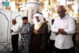 رئيس جمهورية المالديف يزور المسجد النبوي