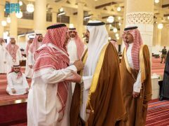 نائب أمير منطقة الرياض يؤدي صلاة الميت على صاحبة السمو الأميرة فوزية بنت سعود بن هذلول بن ثنيان آل سعود