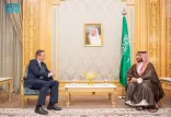 سمو ولي العهد يستقبل وزير الخارجية البريطاني