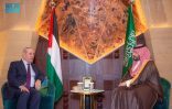 سمو ولي العهد يستقبل نائب رئيس دولة فلسطين