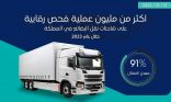 “النقل”: أكثر من مليون عملية فحص رقابية على شاحنات نقل البضائع في المملكة خلال 2023