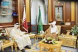 رئيس مجلس الشورى يعقد جلسة مباحثات رسمية مع نظيره القطري