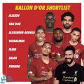 الكرة الذهبية: سيطرة ليفربول والدوري الإنجليزي على قائمة المرشحين
