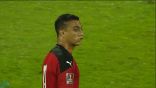 غضب وبصق مصطفى محمد بعد هدفه في مباراة مصر ضد الجابون
