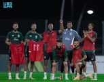 المنتخب السعودي يواصل استعداده للقاء الجزائر وديًّا في جدة