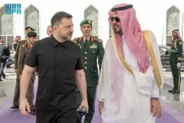 رئيس جمهورية أوكرانيا يغادر جدة