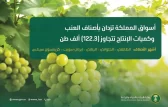 أسواق المملكة تزدان بأجود أصناف العنب وكميات الإنتاج تتجاوز (122.3) ألف طن