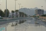 بالصور..  أمطار غزيرة على محايل