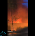 حريق بمستودعات وزارة التعليم في حي الروابي بالرياض
