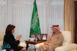 العواد يستقبل رئيسة مجموعة الصداقة البرلمانية الفرنسية مع دول الخليج